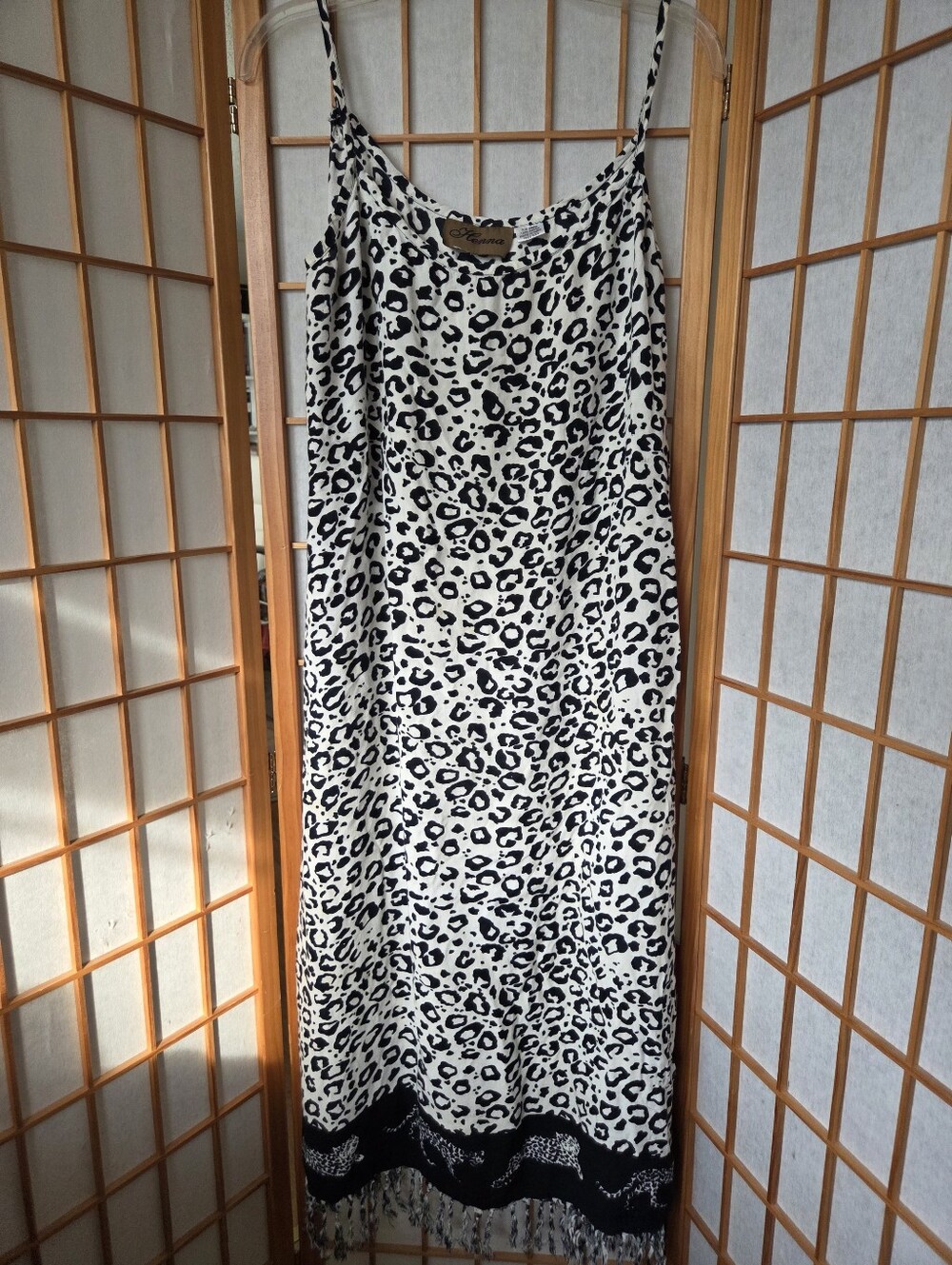 HENNA ANIMAL PRINT 100% VISCOSE MAXI SUMMER DRESS WITH RIBBON BELT ONE SIZE